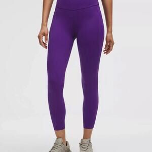 Lululemon Fast and Free High Rise Tight 28" Pockets size 12 College Purple NWT